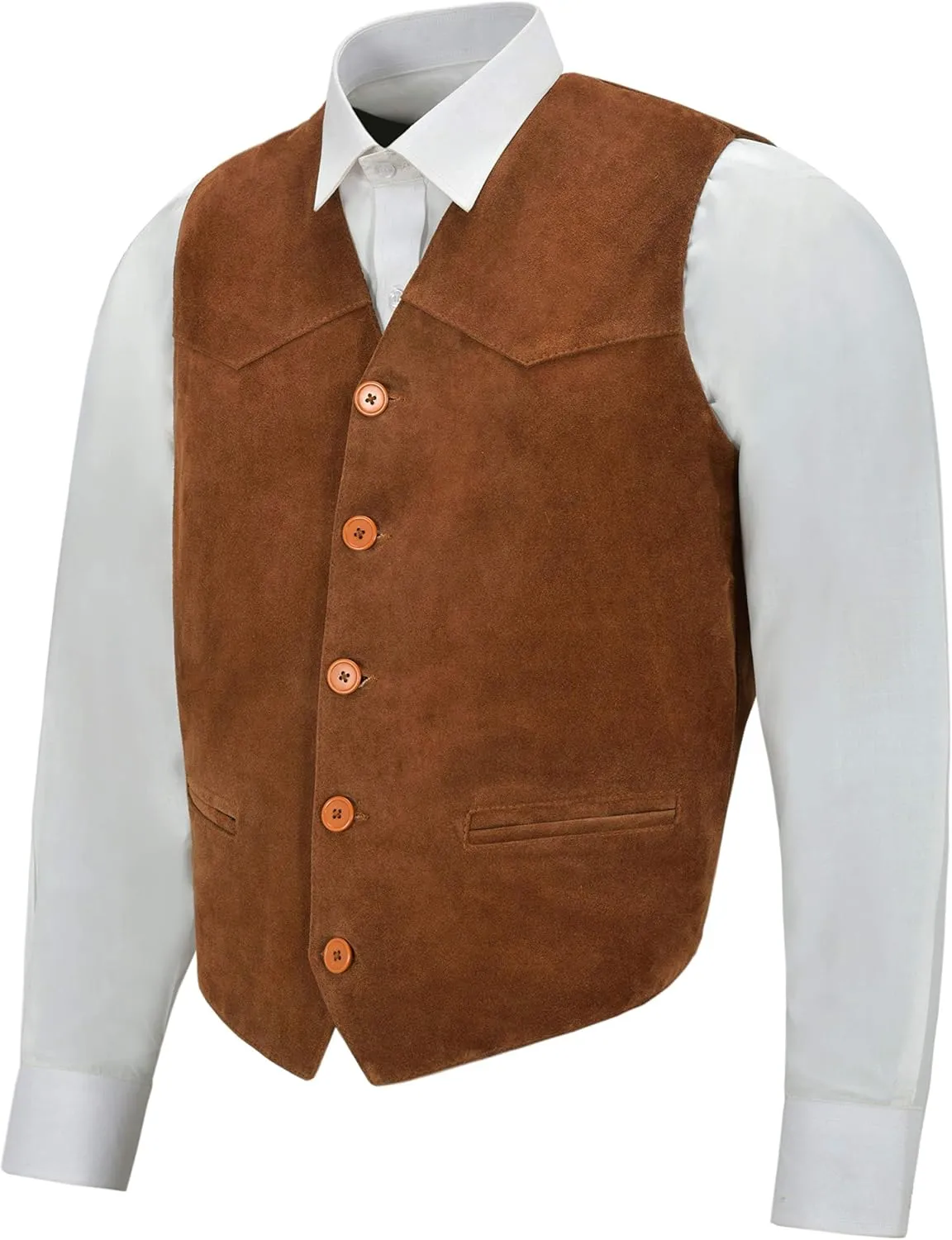 Men's New Party Fashion Stylish Real Genuine Classic Designer Real Soft Suede Leather Waistcoats Vests