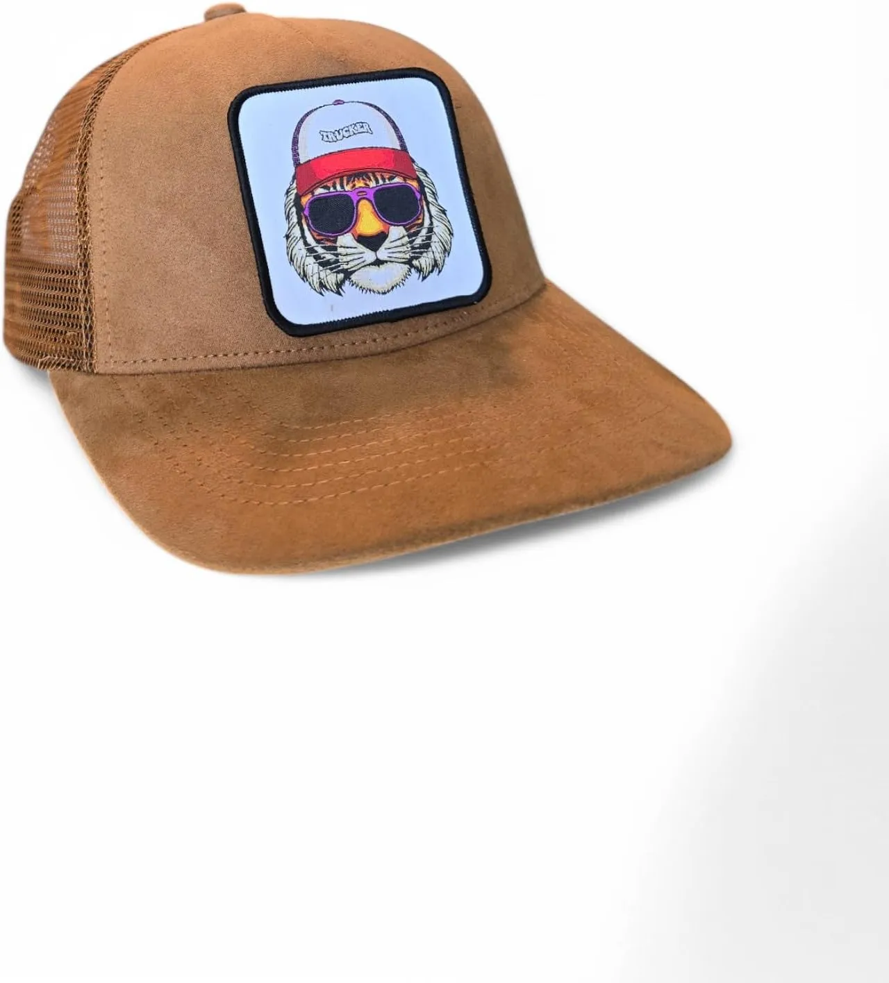 Men's Trucker Hat - Suede Snapback 5-Panel Cap, Mesh Back, Stylish Baseball Cap for Casual Wear, Outdoor & Everyday Fashion