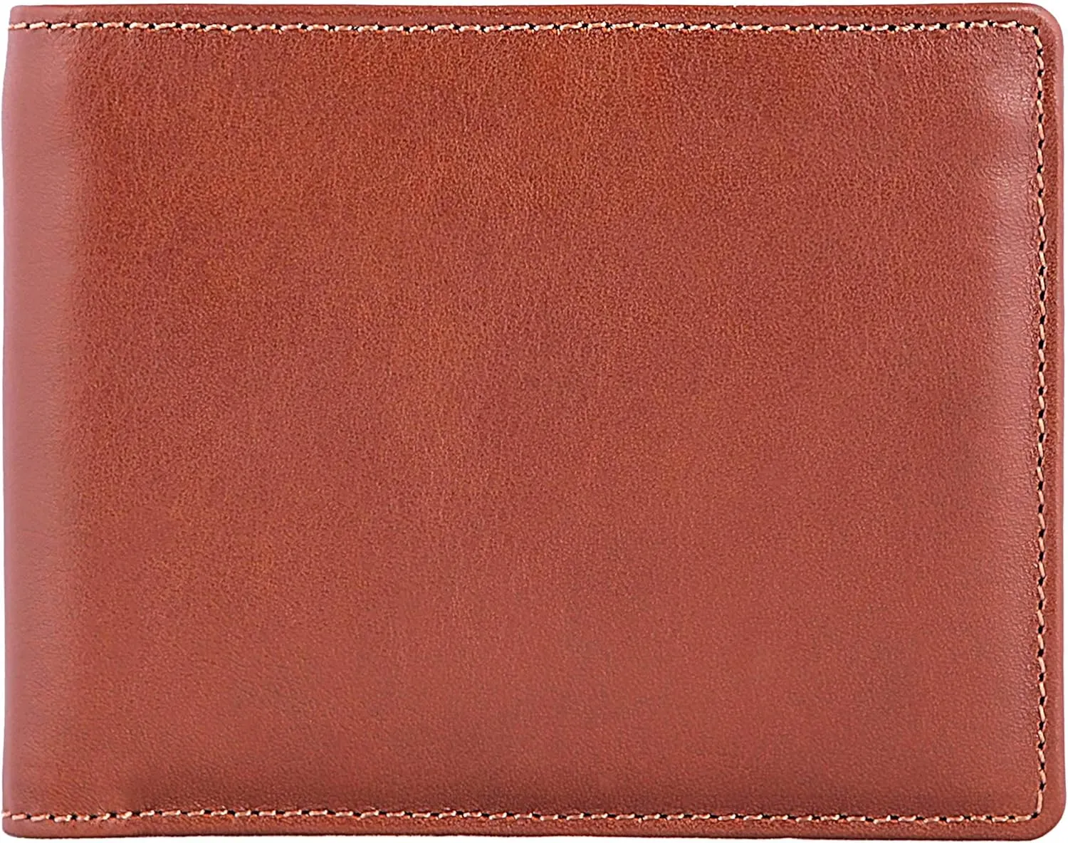 Mens Wallet Full Grain Genuine Leather Slim Minimalist Front Pocket Bifold Soft Nappa RFID Protection (Tan)