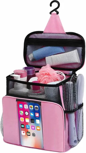 Mesh Shower Caddy,Portable HangingTravel Toiletry Bag Dorm Room Essentials for College Students Girls,Large Makeup Organizer for Full-Sized Toiletries,Travel Essentials for Women Girls Camping Beach