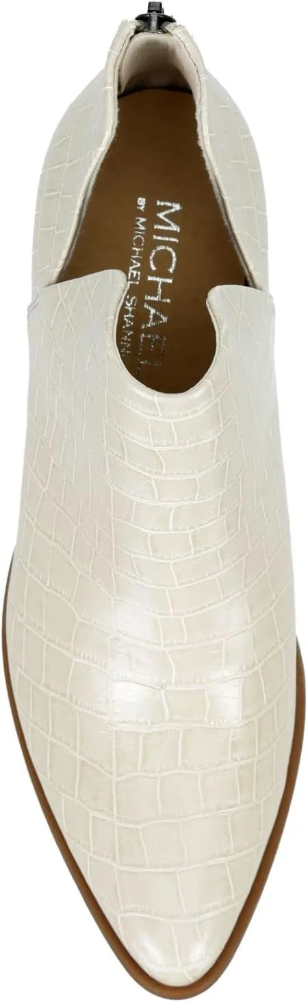 Michael By Michael Shannon Aubrey - Women's Block Heel Pointed Toe Zip Up Bootie