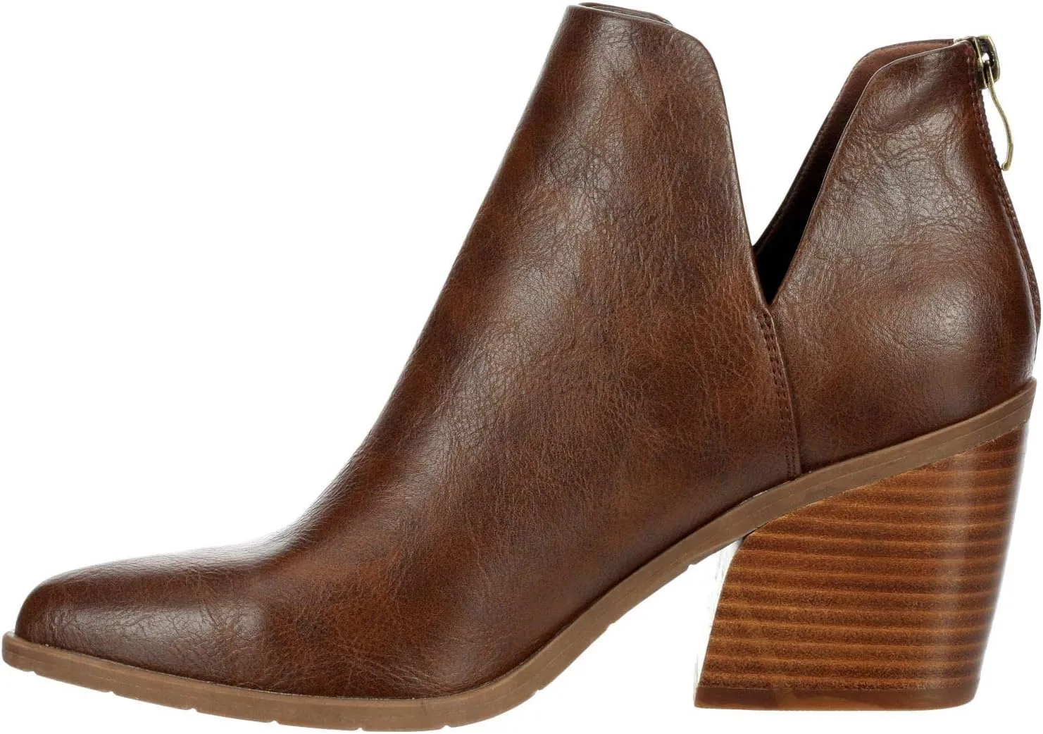 Michael By Michael Shannon Aubrey - Women's Block Heel Pointed Toe Zip Up Bootie