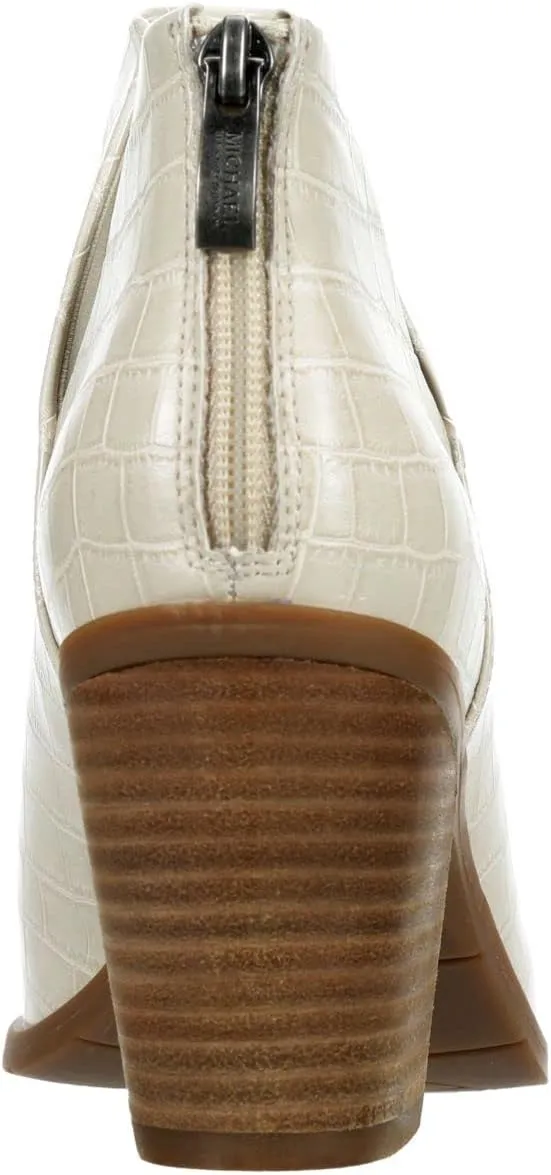 Michael By Michael Shannon Aubrey - Women's Block Heel Pointed Toe Zip Up Bootie
