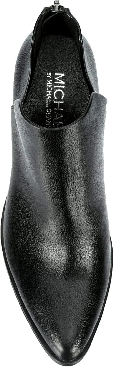 Michael By Michael Shannon Aubrey - Women's Block Heel Pointed Toe Zip Up Bootie