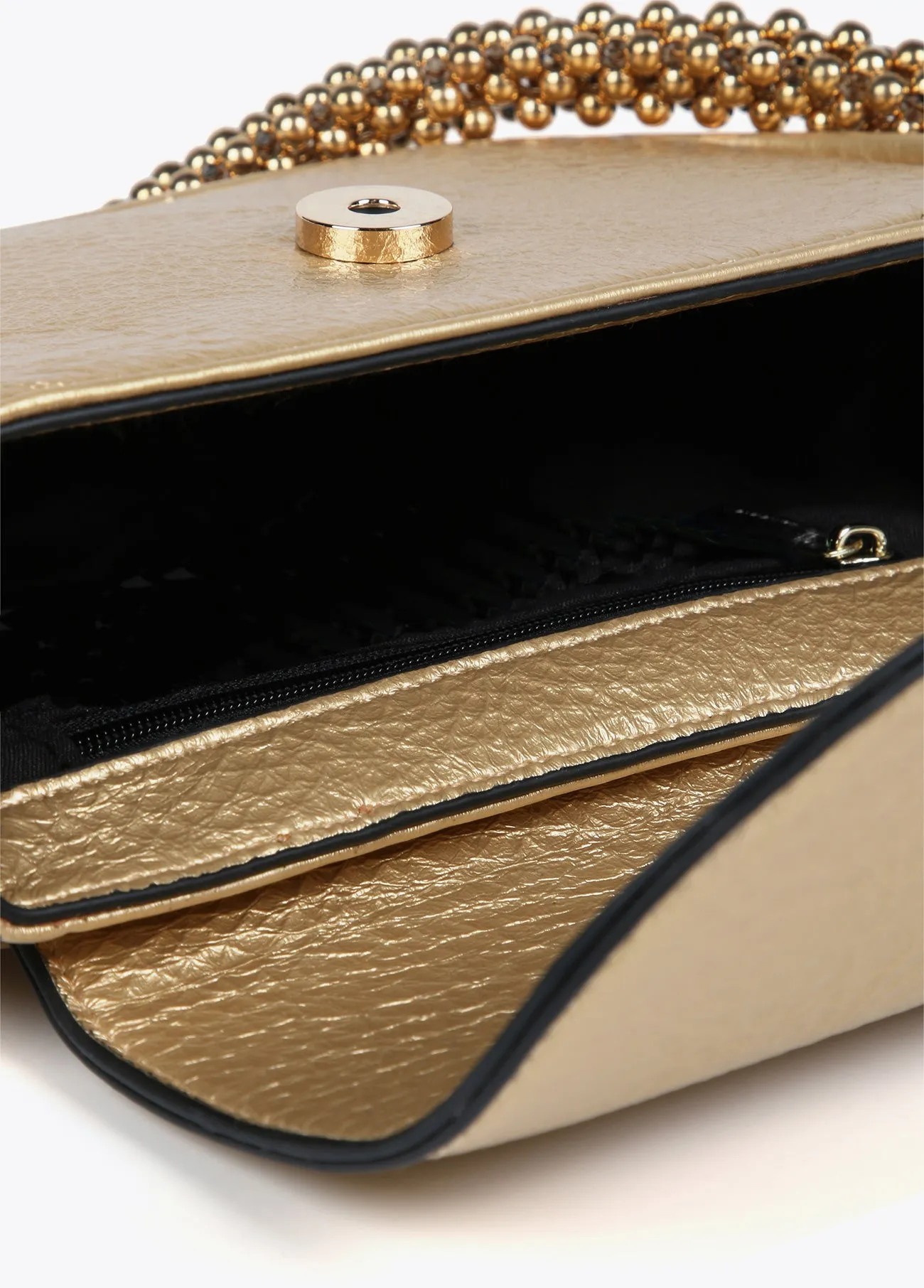Mini metallic crossbody bag