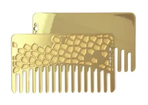  Mirror - Brass Tile Hair Comb   Mirror - Fit For Your Wallet