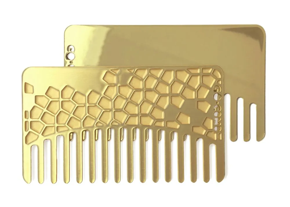   Mirror - Brass Tile Hair Comb   Mirror - Fit For Your Wallet