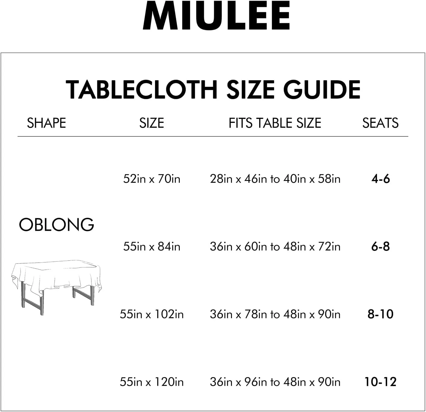 MIULEE Hunter Green Thick Polyester Linen Rectangle Tablecloth Decorative Cutouts Waterproof Stain and Wrinkle Resistant Table Cloth Christmas for Holiday Dining Party Buffet Wedding, 55 x 84 inch