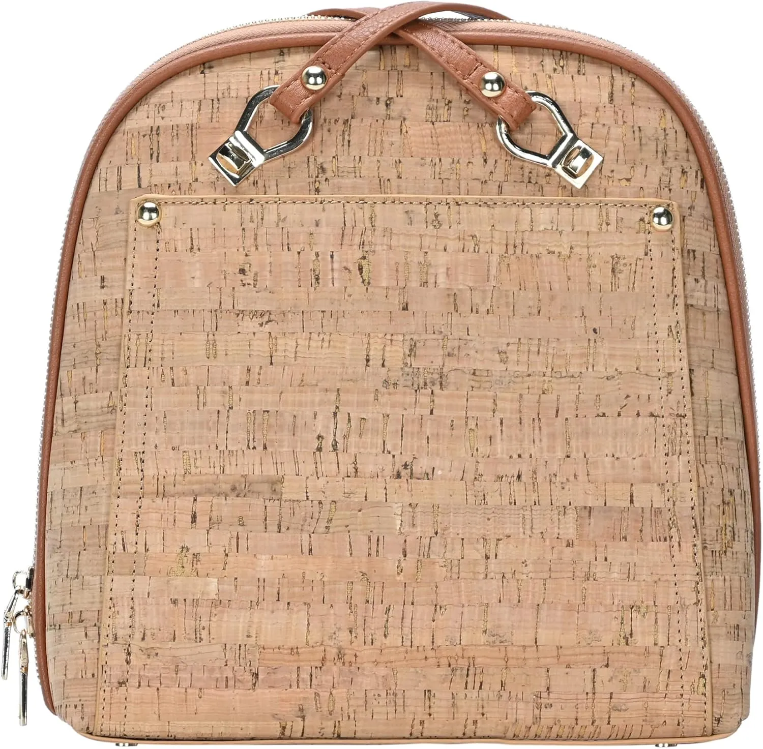 Miztique The Daisy Cork Convertible Backpack Purse for Women (Tan) | Cork Shoulder Strap Bag or Convertible Backpack | 10.5in x 4in x 11.5in |