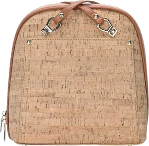 Miztique The Daisy Cork Convertible Backpack Purse for Women (Tan) | Cork Shoulder Strap Bag or Convertible Backpack | 10.5in x 4in x 11.5in |