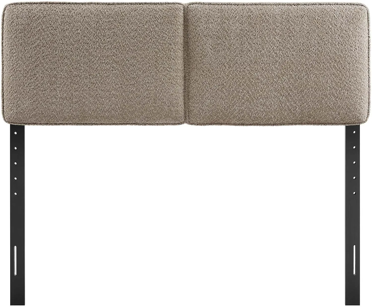 Modway Lindee Full Size Upholstered Headboard with Tan Vegan Leather - Modern Faux Leather Full Headboard with Height-Adjustable Mounting Positions - Padded Pillow Style