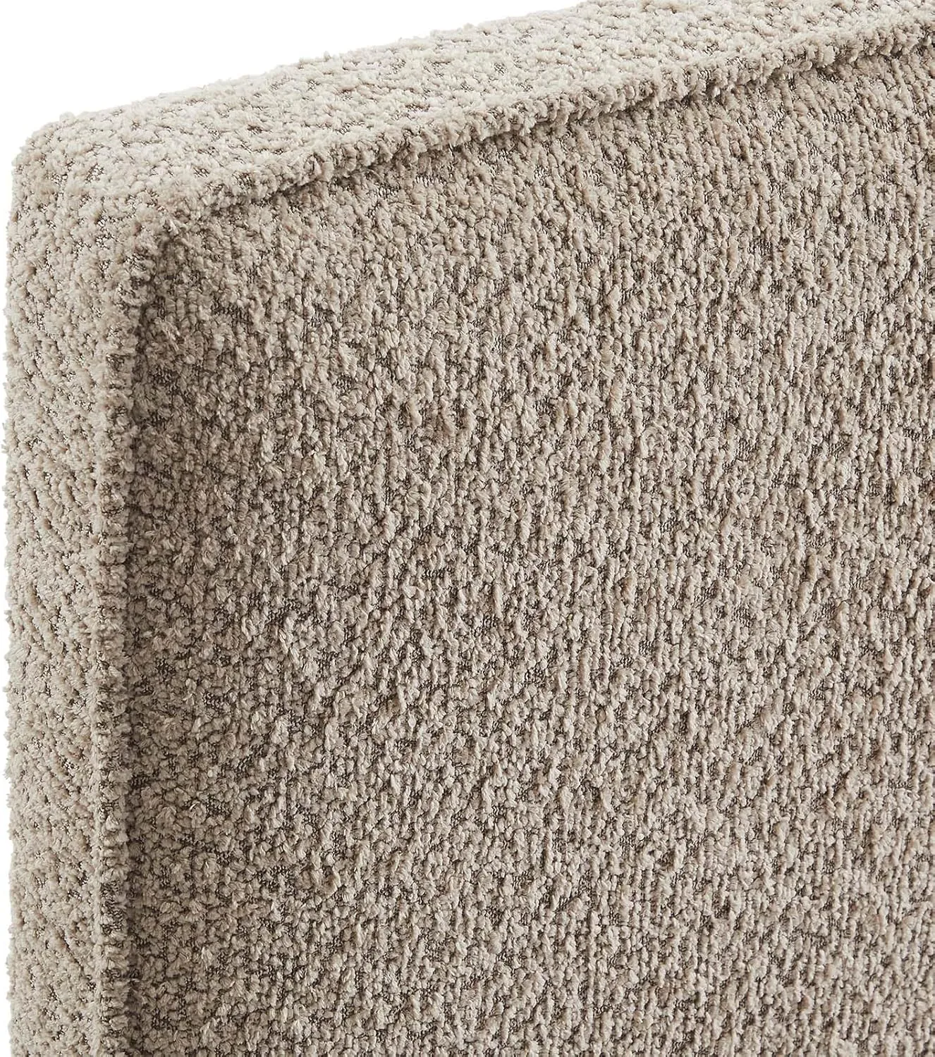 Modway Lindee Full Size Upholstered Headboard with Tan Vegan Leather - Modern Faux Leather Full Headboard with Height-Adjustable Mounting Positions - Padded Pillow Style