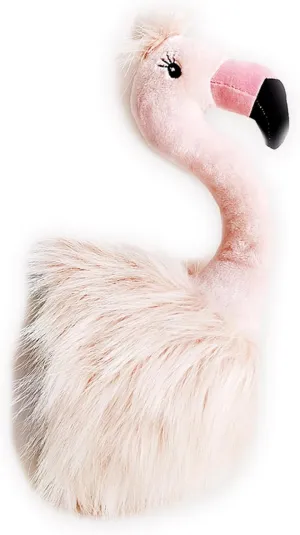 MON AMI Flamingo Stuffed Animal Head Wall Mount - 15", Elegant Children’s Bedroom Wall Mount, Home Decor, Kids Decor, Nursery Decor