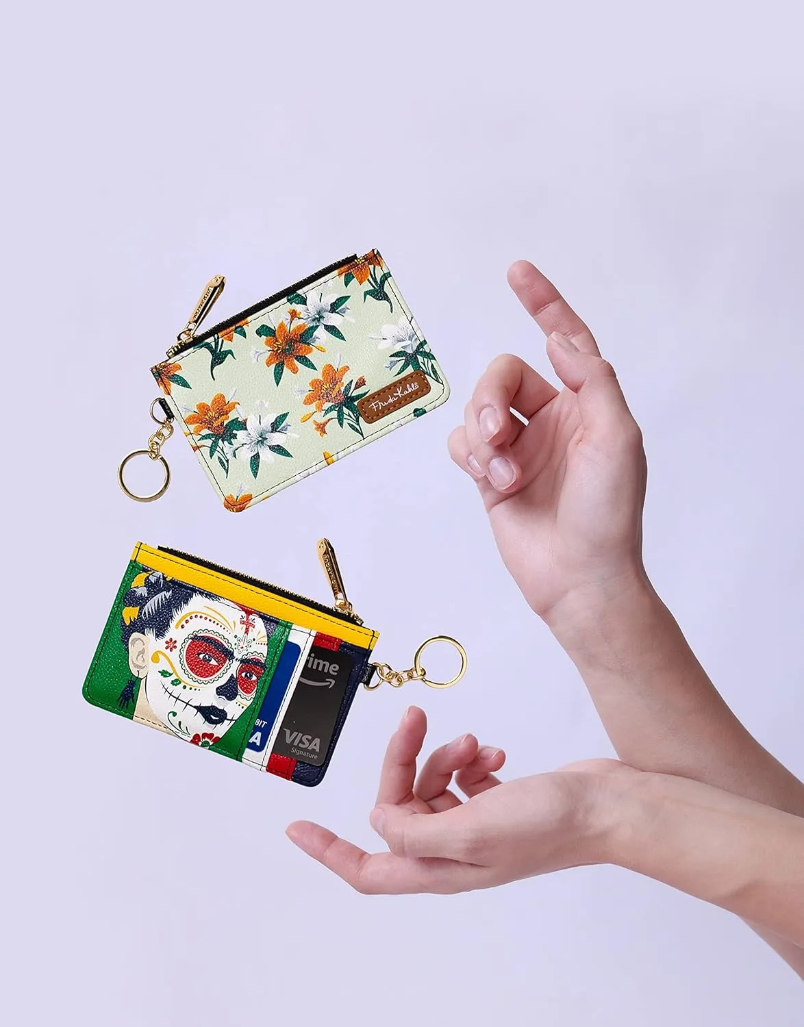 Monarque RFID Keychain Wallet Signature Collection (Georgia O'Keeffe Petunia)