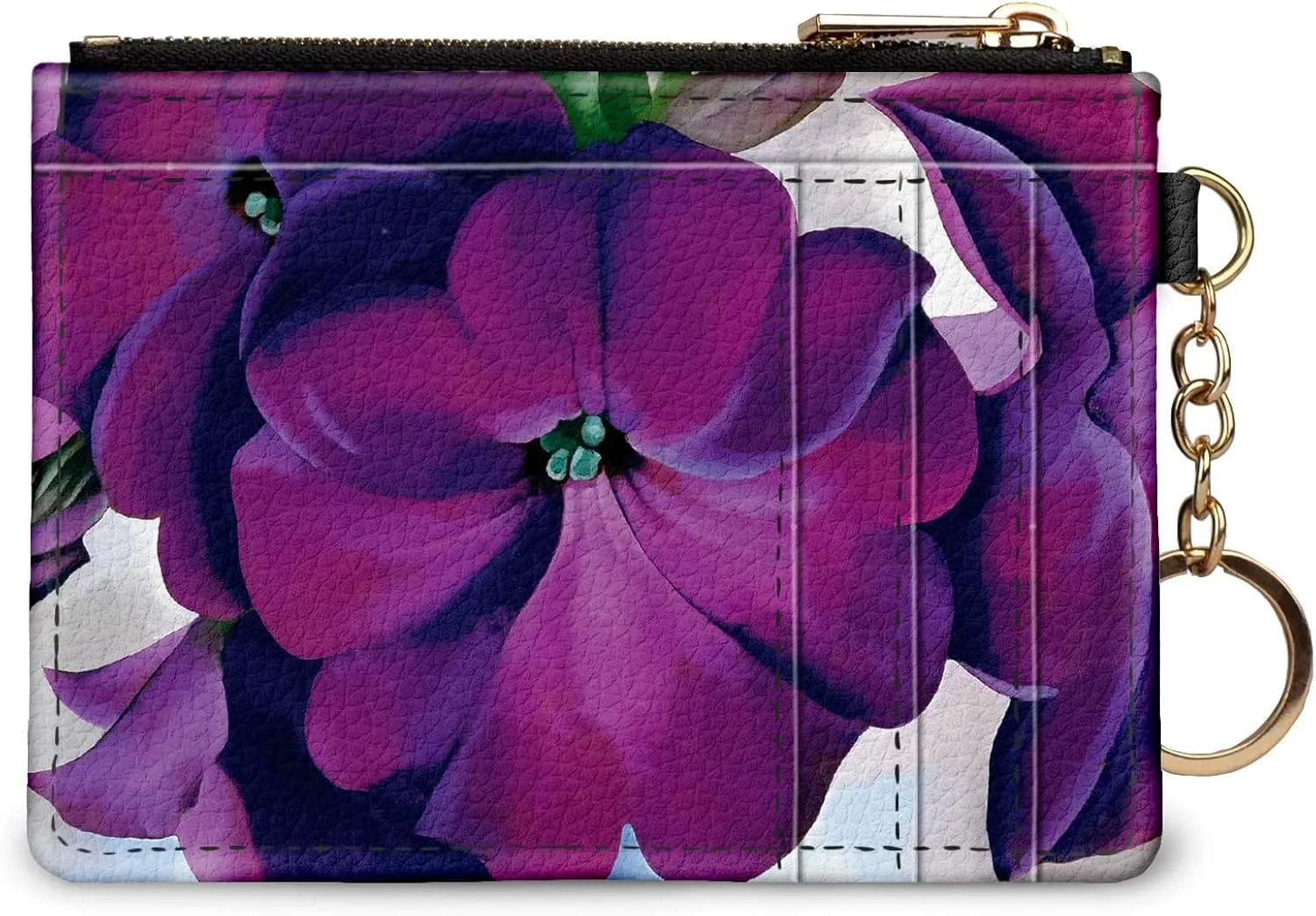 Monarque RFID Keychain Wallet Signature Collection (Georgia O'Keeffe Petunia)