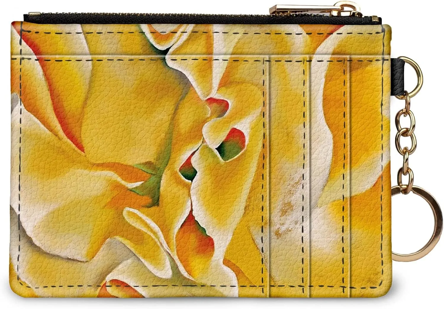 Monarque RFID Keychain Wallet Signature Collection (Georgia O'Keeffe Sweet Pea)