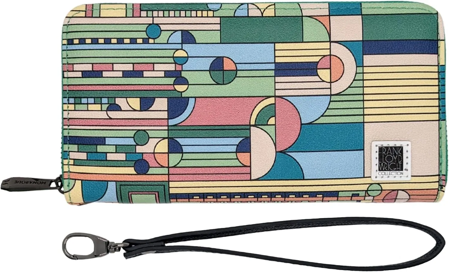 Monarque Wristlet Bifold Wallet Signature Collection (Frank Lloyd Wright Saguaro Sunrise)