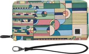 Monarque Wristlet Bifold Wallet Signature Collection (Frank Lloyd Wright Saguaro Sunrise)