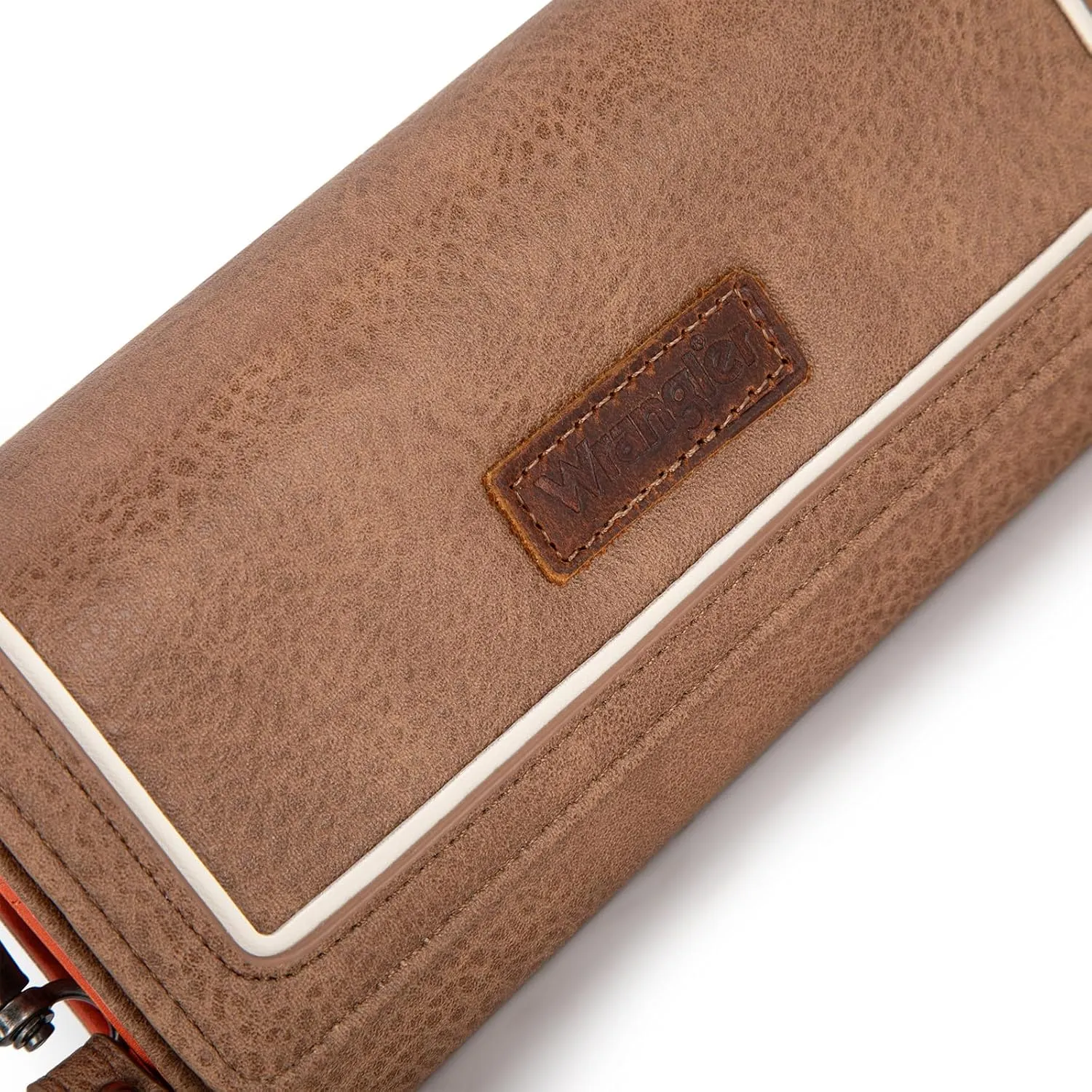 Montana West X Wrangler Wallet for Women Phone Wristlet Wallet Ladies Felame Large Capacity Clutch Wallets with Coin Purse