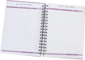 Monthly Paper Notebook Spiral Binding Budget Money Organizer Planner for Daily Use