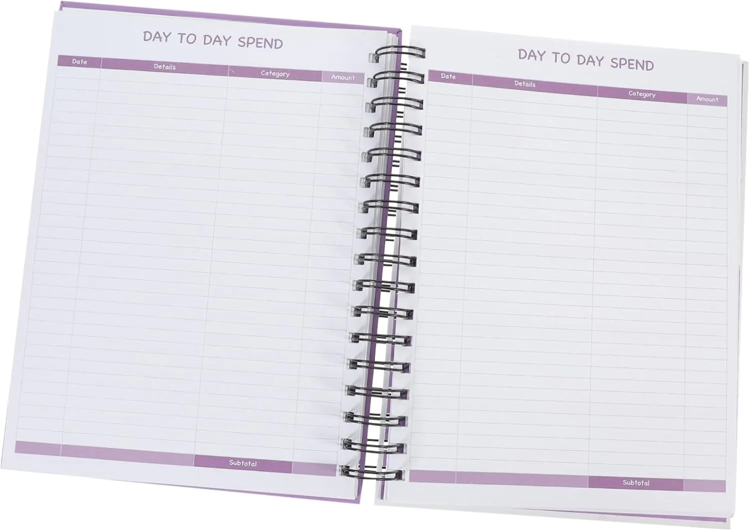 Monthly Paper Notebook Spiral Binding Budget Money Organizer Planner for Daily Use