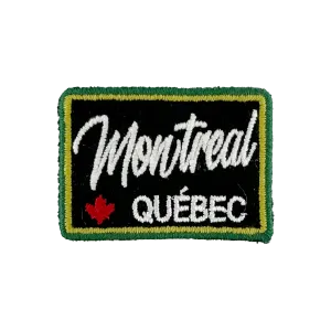 Montreal iron-on embroidery patch