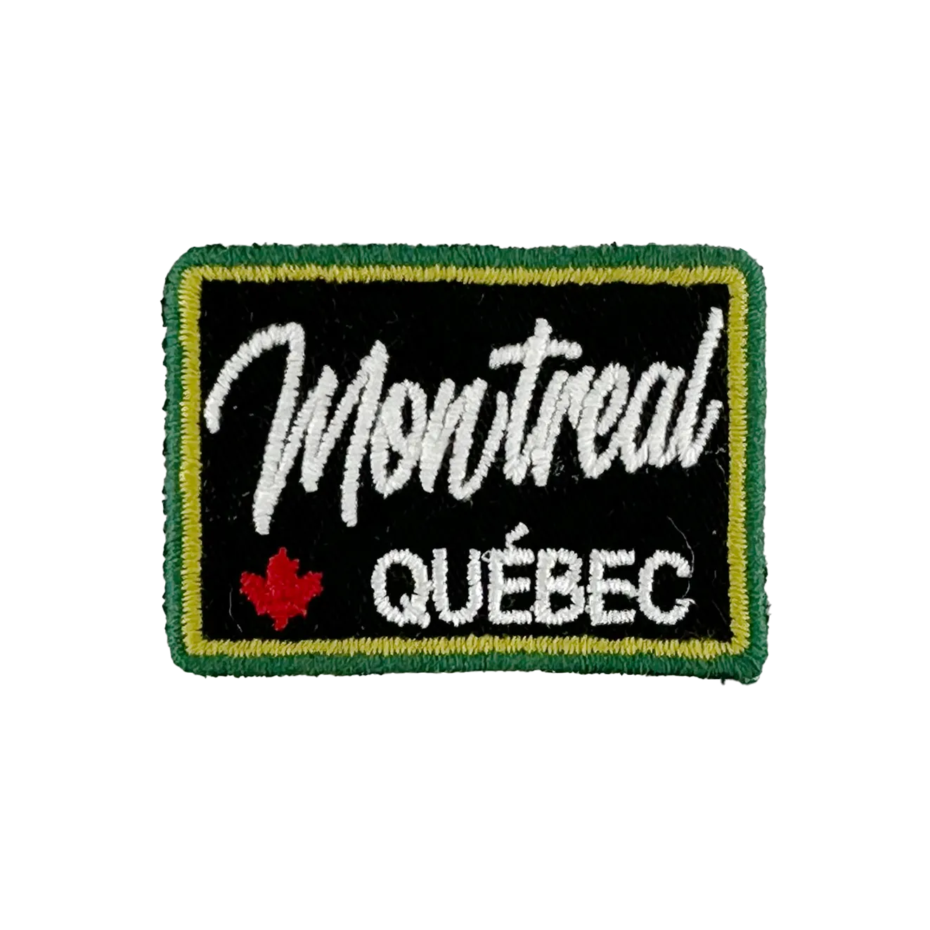 Montreal iron-on embroidery patch