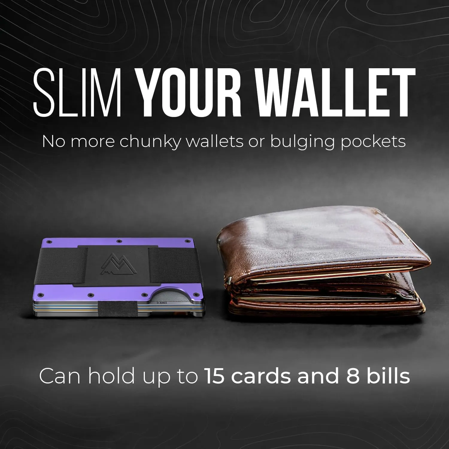 Mountain Voyage Co Minimalist Wallet for Women - Pastel (Cash Strap, Pastel Purple)