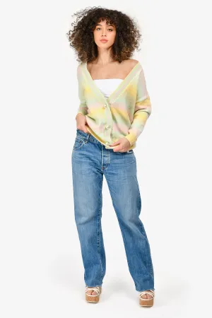 Moussy VIntage Blue Denim Medium Wash Wide Leg Jeans Size 30