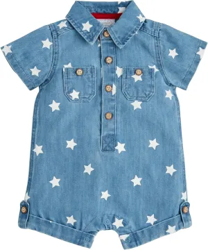 Mud Pie baby-boys Children's Denim Star Shortall
