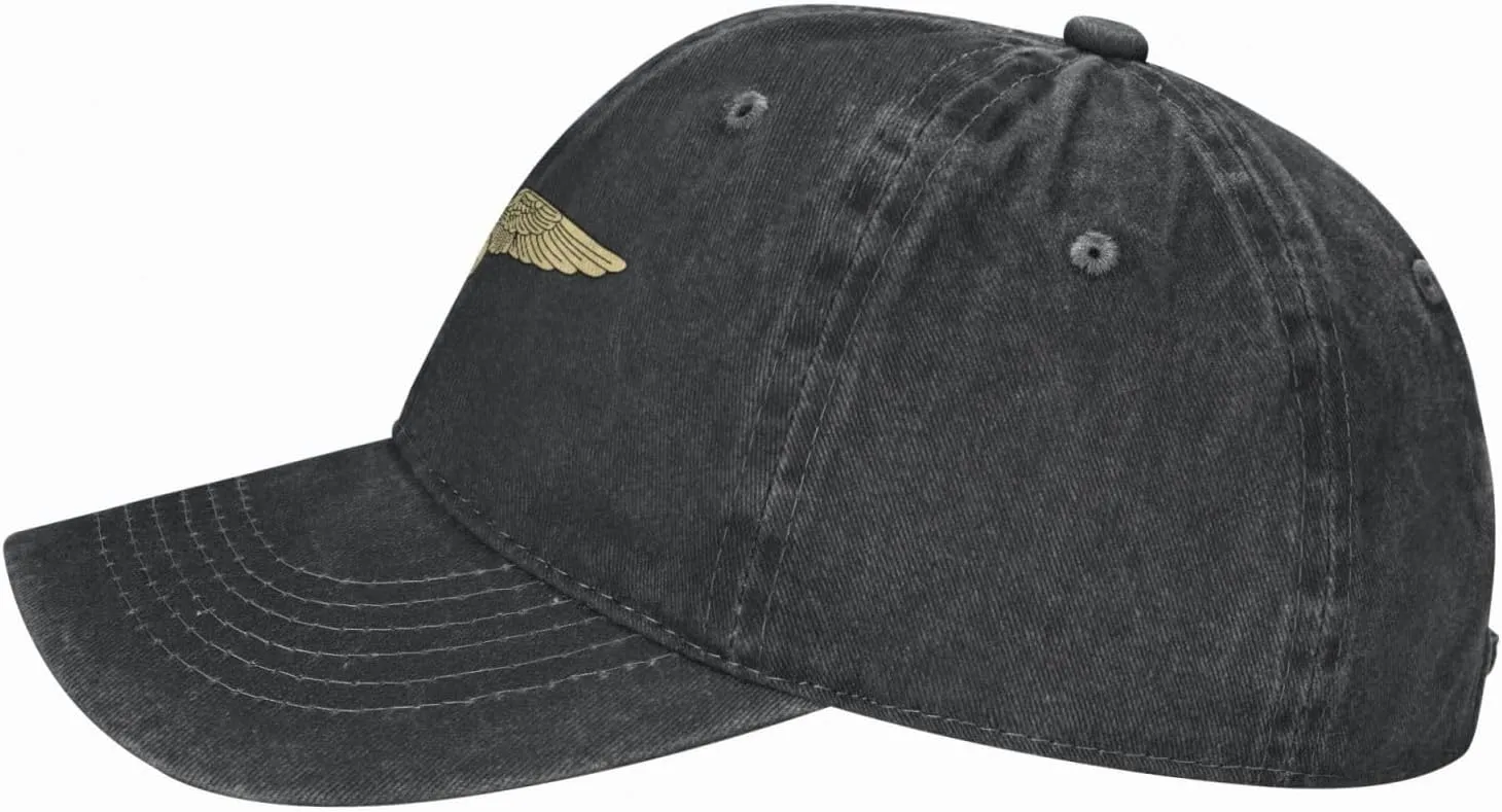 Naval Aviator Pilot Wings Vintage Wash Denim Baseball Cap