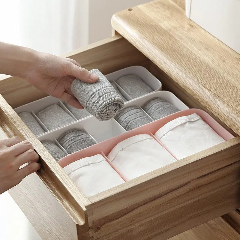 New Socks Storage Box Bra Underwear Organizer Desktop Drawer Finishing Box Bathroom Plastic Storage Case Closet Organiser