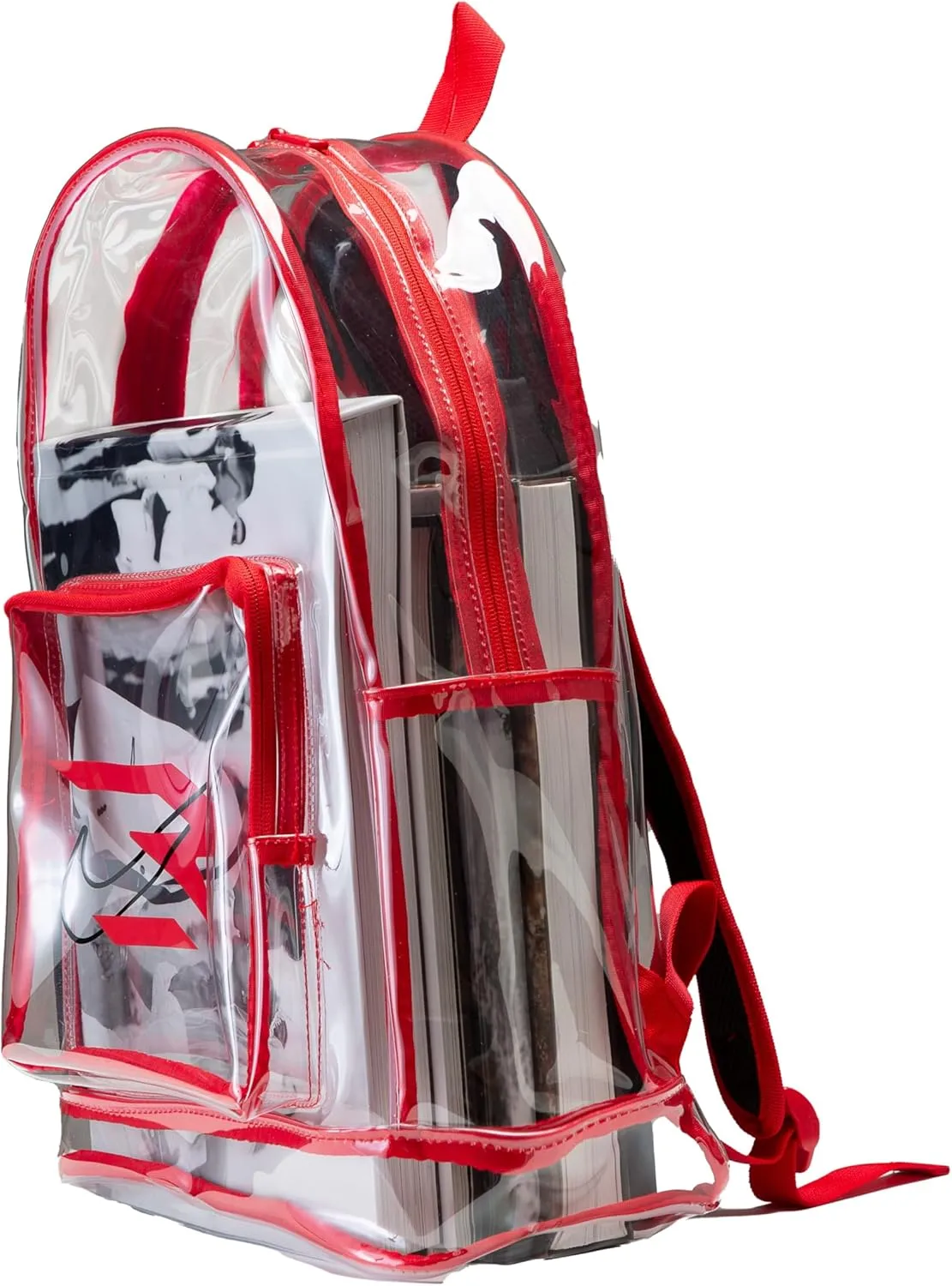 Nike 3Brand Clear Backpack – Red – One size (23L)