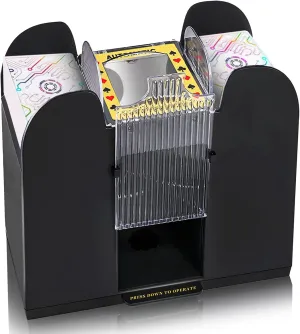 Nileole 6 Decks Automatic Card Shuffler, Battery-Operated for UNO,Phase10, Texas Hold'em, Poker, Home Card Games, Blackjack, Party Club