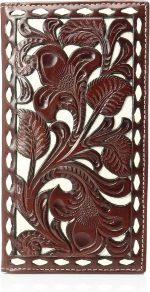 Nocona Men's Floral Bone Buck Inlay Rodeo