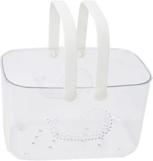 Organizer Baskets Plastic Storage Basket with Handle Portable for Bathroom Dorm Kitchen Bath House