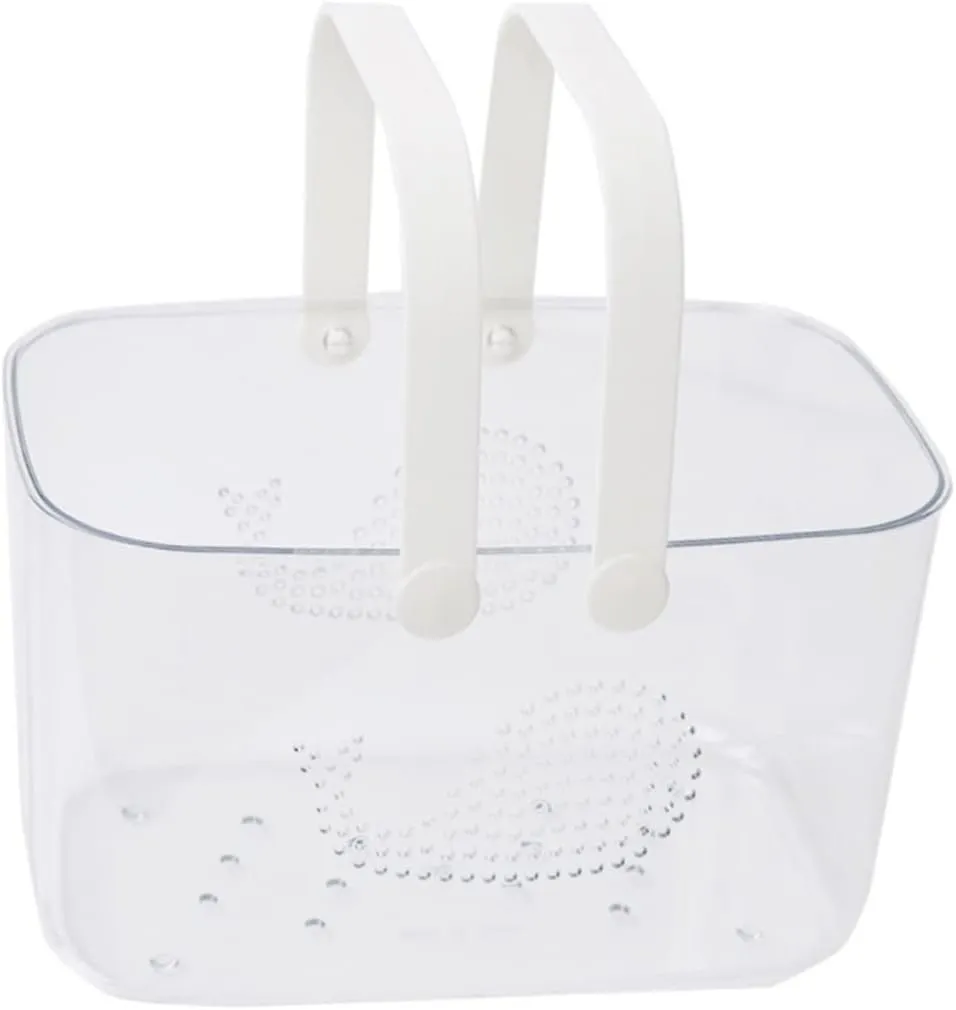Organizer Baskets Plastic Storage Basket with Handle Portable for Bathroom Dorm Kitchen Bath House