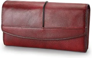 ORIREAL Wallets for Women Large Capacity Leather Clutch Wallet Card Organizer Women's Purse