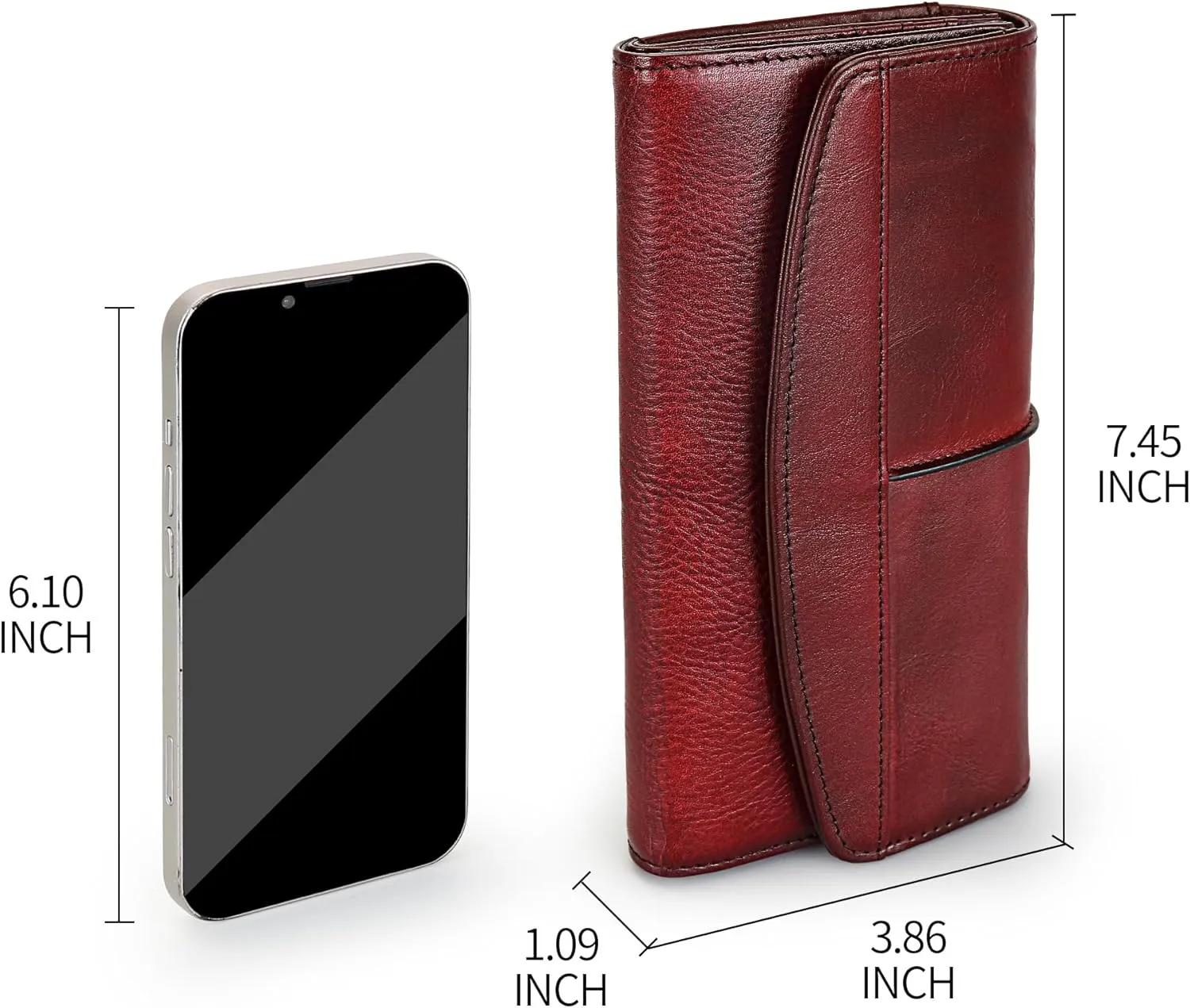 ORIREAL Wallets for Women Large Capacity Leather Clutch Wallet Card Organizer Women's Purse