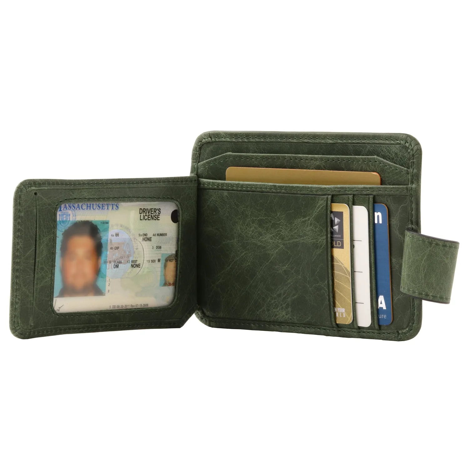 Otto Angelino Italian Leather Minimalist Men’s Wallet - Quick ID Access - RFID Blocking