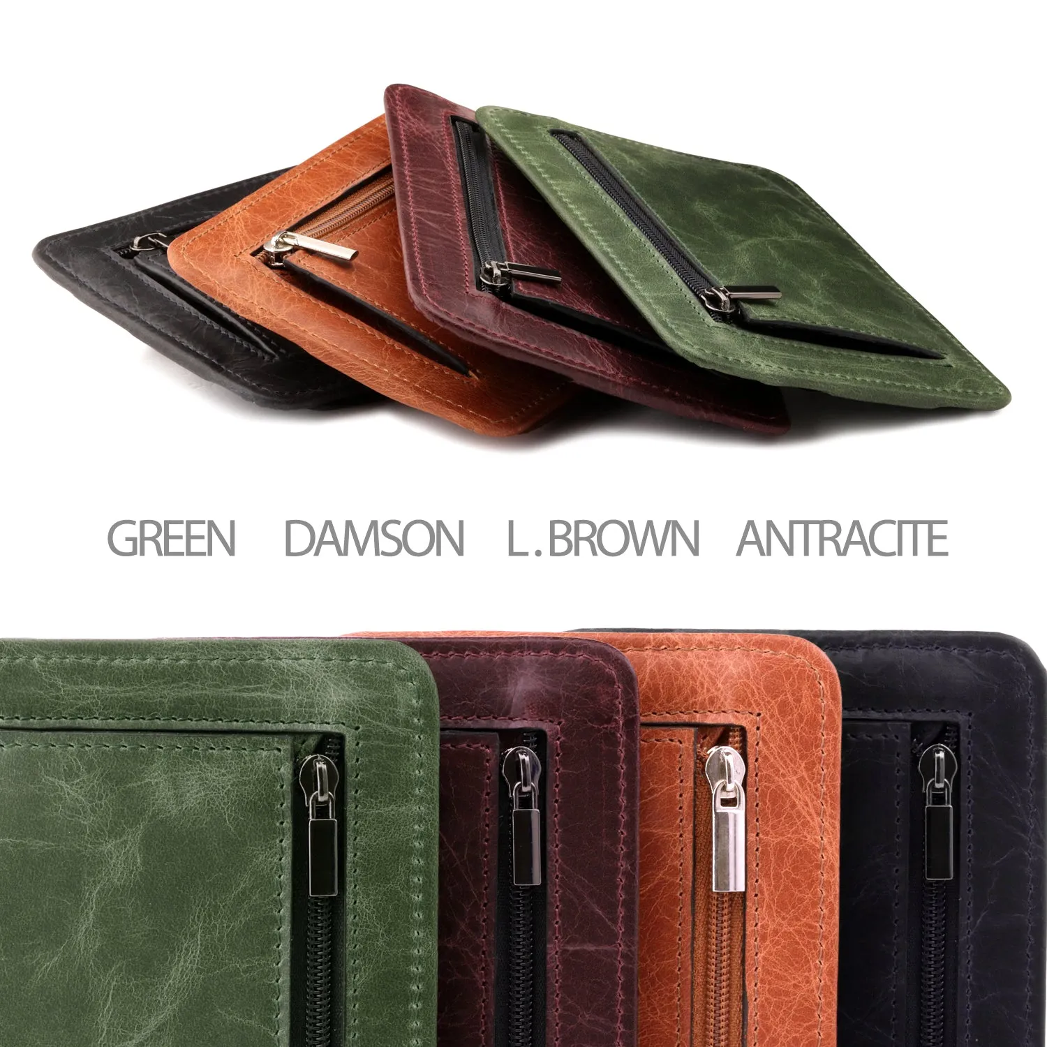 Otto Angelino Italian Leather Minimalist Men’s Wallet - Quick ID Access - RFID Blocking