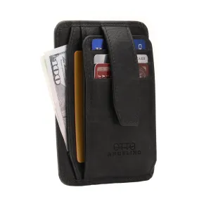 Otto Angelino Italian Leather Minimalist Men’s Wallet - Quick ID Access - RFID Blocking