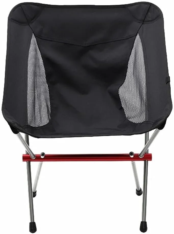 Outdoor Beach Backpack Chair, Compact Folding Chair with High-Back Design, Breathable Mesh, Portable and Lightweight for Camping, Beach, Picnic (Gray, Size: Large)(Black,68 * 56 * 58CM)