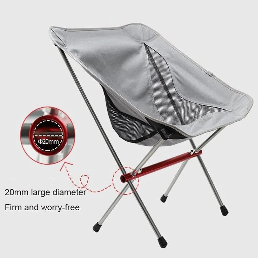 Outdoor Beach Backpack Chair, Compact Folding Chair with High-Back Design, Breathable Mesh, Portable and Lightweight for Camping, Beach, Picnic (Gray, Size: Large)(Black,68 * 56 * 58CM)