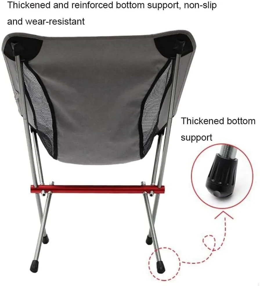 Outdoor Beach Backpack Chair, Compact Folding Chair with High-Back Design, Breathable Mesh, Portable and Lightweight for Camping, Beach, Picnic (Gray, Size: Large)(Black,68 * 56 * 58CM)