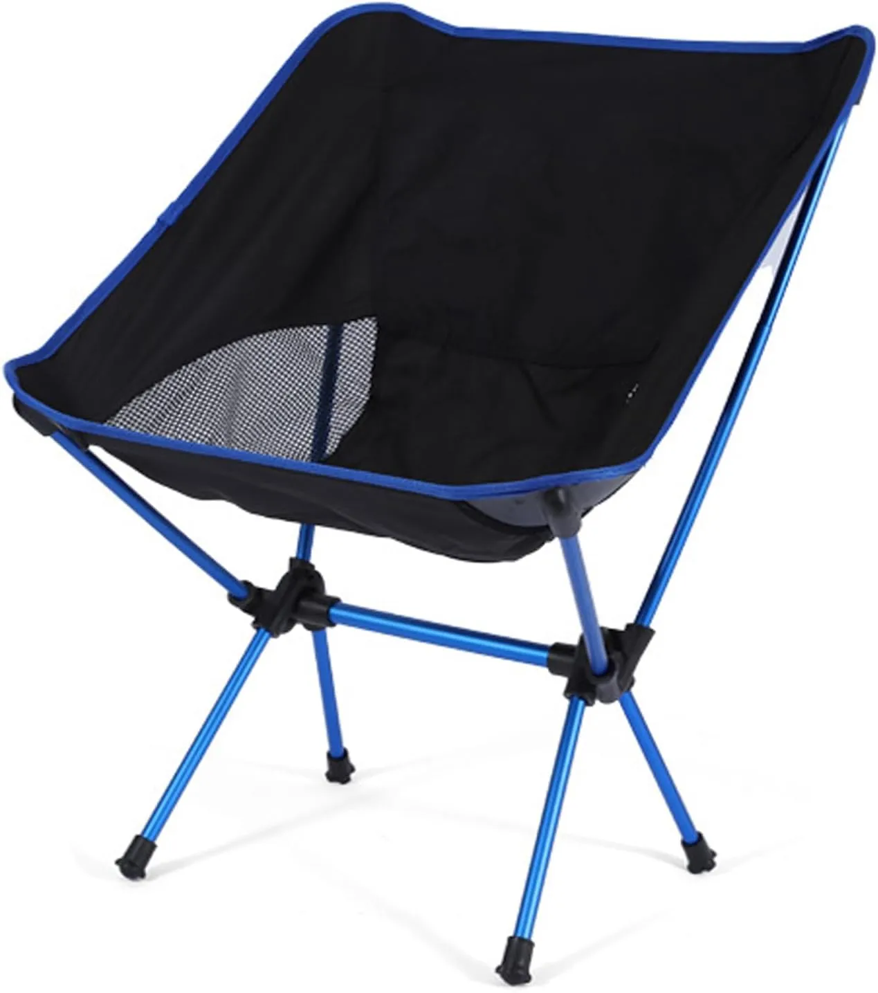 Outdoor Portable Folding Chair, Ultra-Light Aluminum Camping Chairs, 90 kg Capacity, Quick Setup, Folding Backpacking Chair for Camping, Picnic, Beach, Fishing, Garden,Red (Blue One Size)