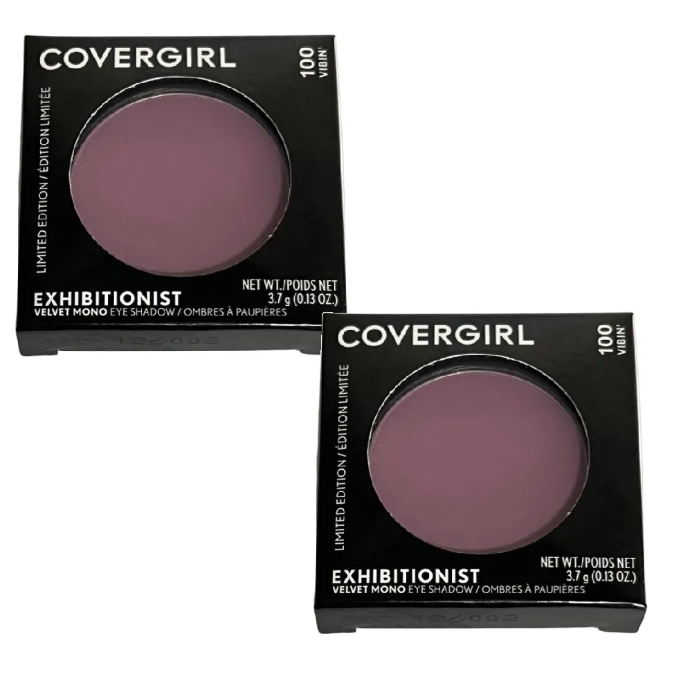 Pack of 2 CoverGirl Exhibitionist Velvet Mono Eye Shadow, Vibin' 100