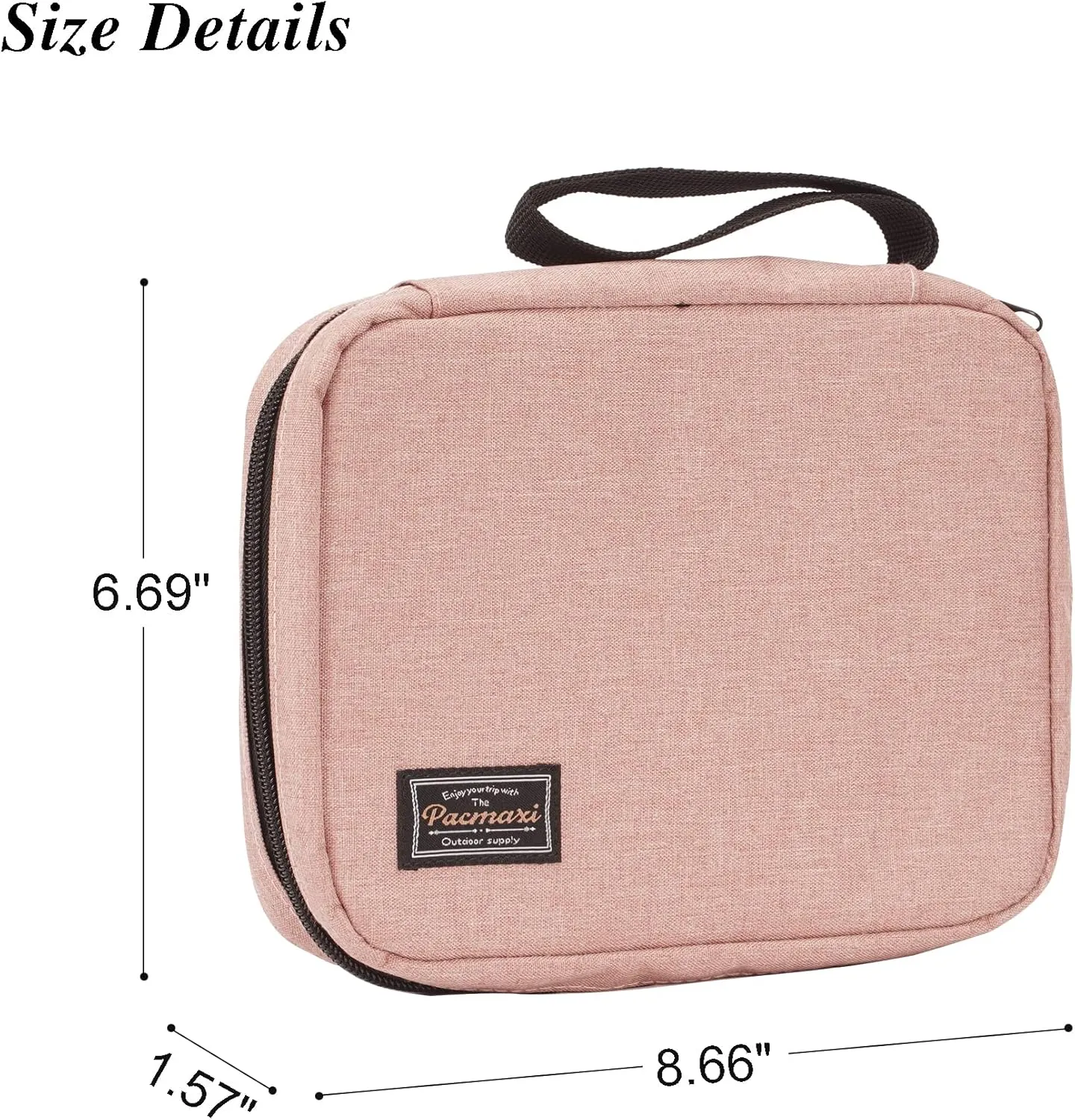 PACMAXI 20 Watch Bands Storage Carrying Case Compatible with Watches,Expandable Watch Band Holder Stores 20 Watch Bands Fit for Most Sizes of Watch Straps,Organizer for Watch Bands, Bag Only (Pink)