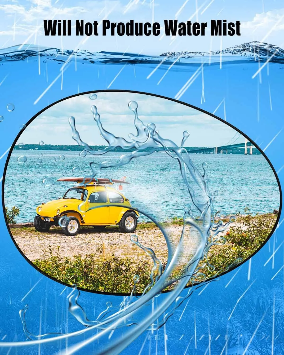 Passengers Right Side Heated Mirror Glass Fit for Mini Cooper 2007-2015 Replace 51169803192 51162755626, Rearview Convex Glass with Rear Holder