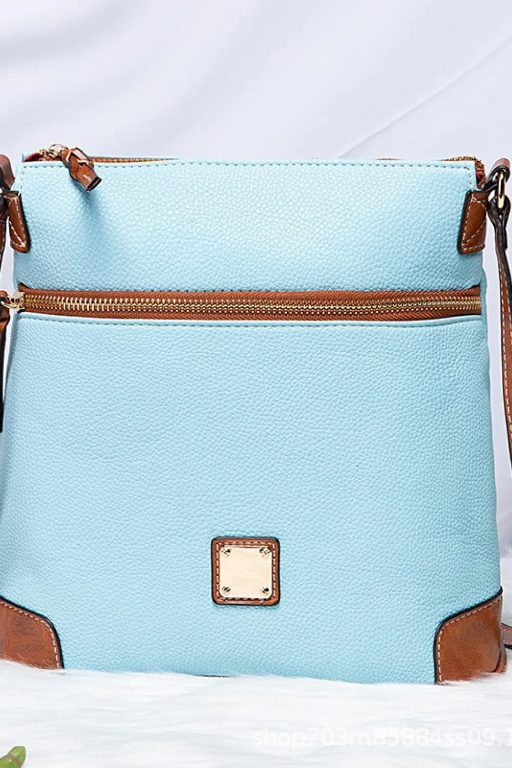 Pebbled Leather Crossbody Handbag